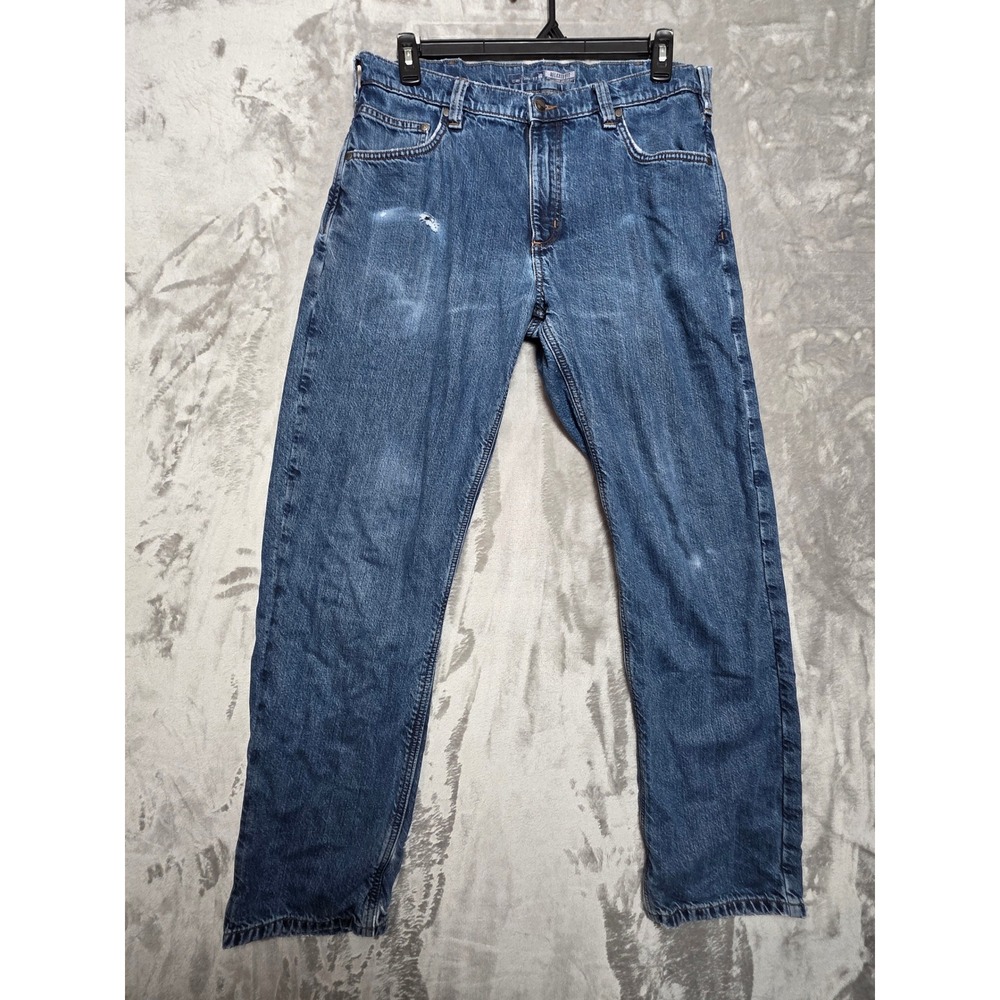 Carhartt Relaxed Fit Jeans Mens 36x32 Blue Denim Workwear Carpenter Work Pants - Picture 1 of 9